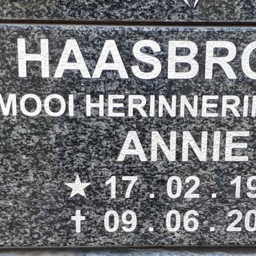 HAASBROEK Annie 1935-2015