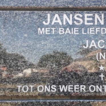 JANSEN Jacoba nee BUCKLE 1926-2010