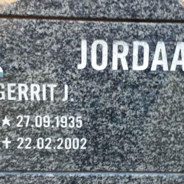 JORDAAN Gerrit J. 1935-2002