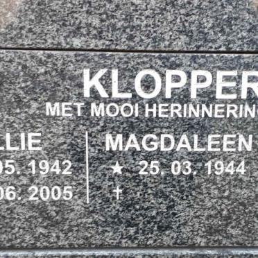 KLOPPERS Kallie 1942-2005 &amp; Magdaleen 1944- :: KLOPPERS Nelius 1977-