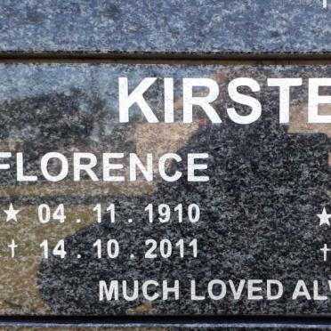 KIRSTEN Florence 1910-2011 :: KIRSTEN Monty 1947-2018