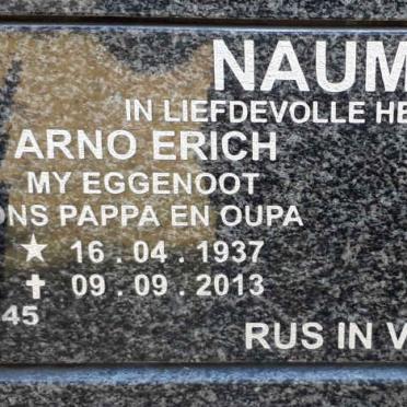 NAUMANN Arno Erich 1937-2013