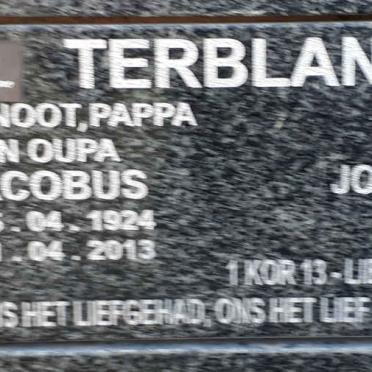 TERBLANCHE Jacobus 1924-2013 &amp; Johanna F. 1932-2016