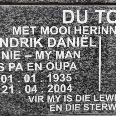 TOIT Hendrik Daniel, du 1935-2004