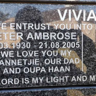 VIVIAN Peter Ambrose 1930-2005