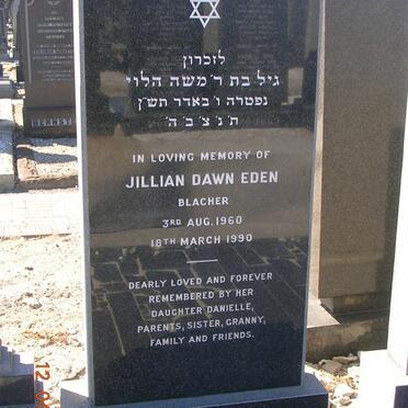 BLACHER Jillian Dawn Eden 1960-1990