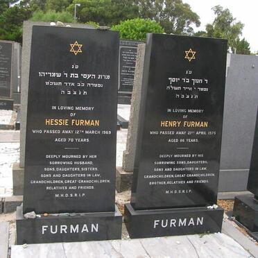 FURMAN Henry -1975 &amp; Hessie -1969