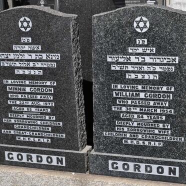 GORDON William -1954 :: GORDON Minnie -1972
