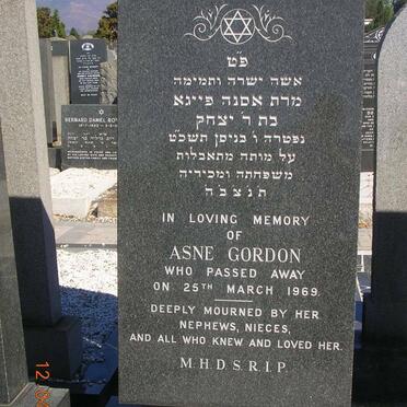 GORDON Asne -1969