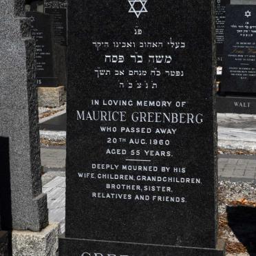GREENBERG Maurice -1960
