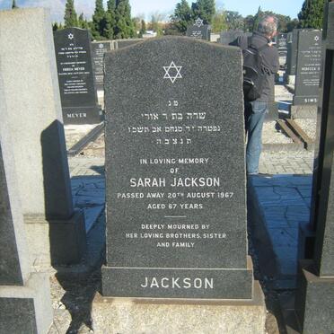 JACKSON Sarah -1967