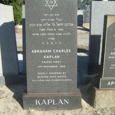 KAPLAN Abraham Charles -1965