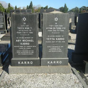 KARRO Aby Michael -1974 &amp; Yetta -1968