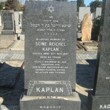 KAPLAN Seine Reichel -1961