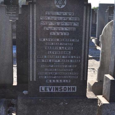 LEVINSOHN Harris Lewis -1952