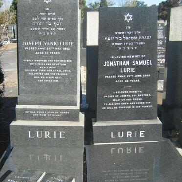 LURIE Joseph -1962 :: LURIE Jonathan Samuel -19?9