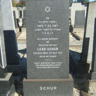 SCHUR Leah -1961