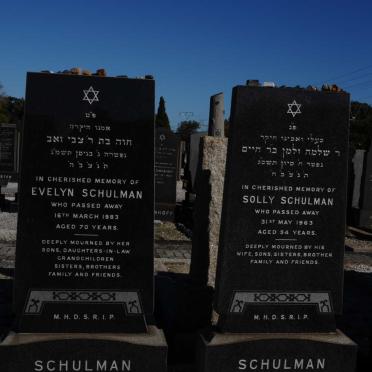 SCHULMAN Solly -1963 &amp; Evelyn -1983