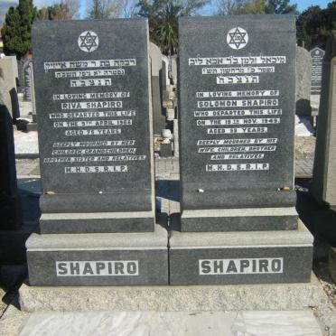 SHAPIRO Solomon -1949 &amp; Riva -1968