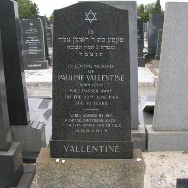 VALLENTINE Pauline nee LEVIN -1968