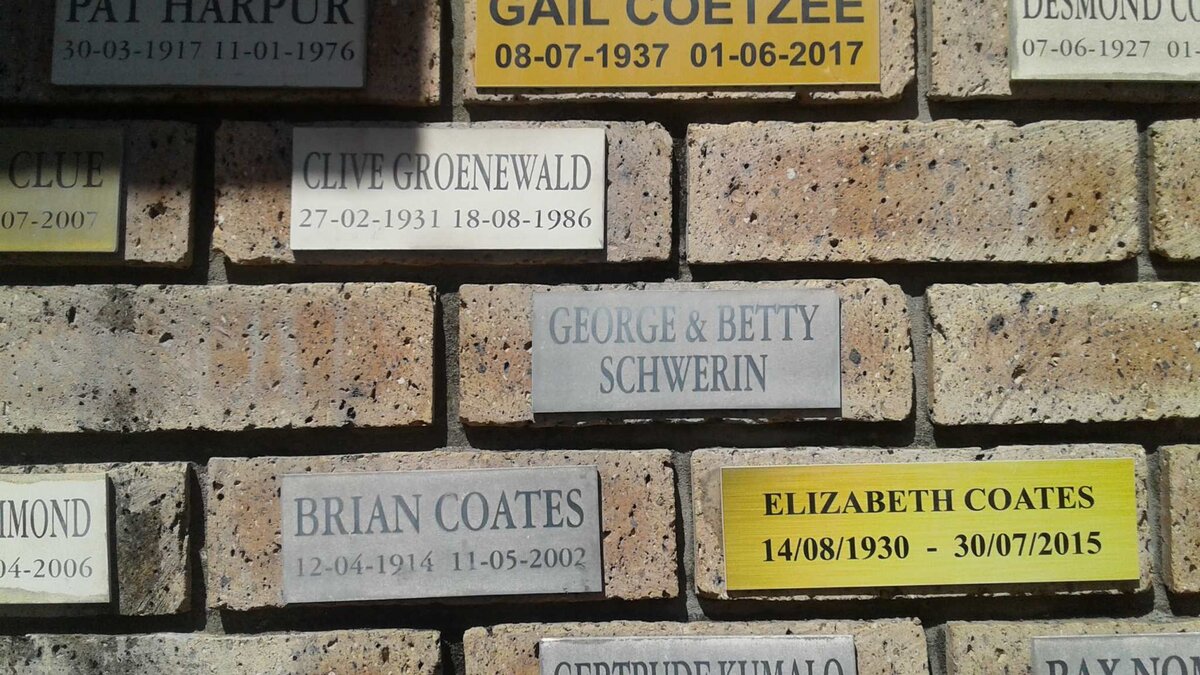 COETZEE Gail 1937-2017 :: GROENEWALD Clive 1931-1986