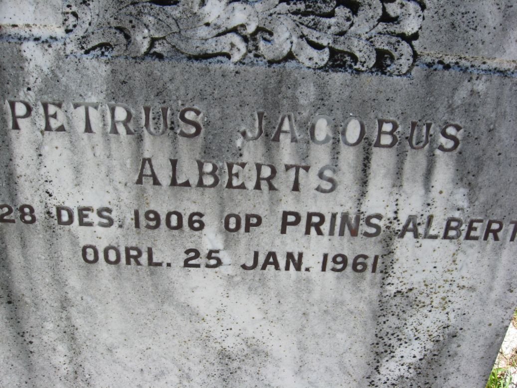 ALBERTS Petrus Jacobus 1906-1961
