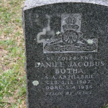 BOTHA Daniel Jacobus 1907-1935