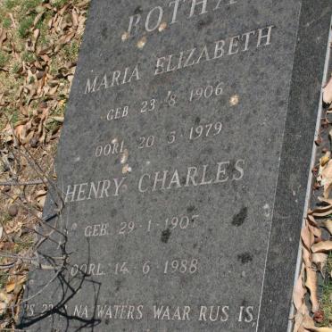 BOTHA Henry Charles 1907-1988 &amp; Maria Elizabeth 1906-1979