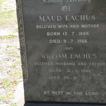 EACHUS William 1886-1975 &amp; Maud 1886-1966