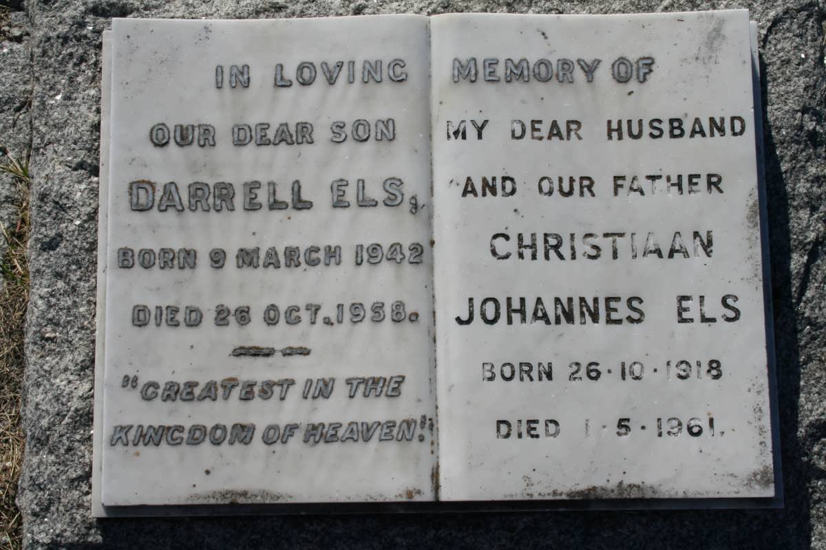 ELS Christiaan Johannes 1918-1961 :: ELS Darrell 1942-1958