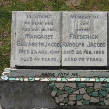 JACOBS Frederick Rudolph -1969 &amp; Margaret Elizabeth -1947