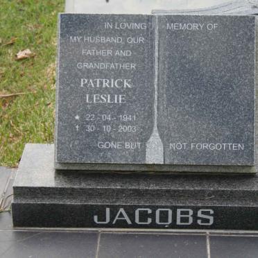 JACOBS Patrick Leslie 1941-2003