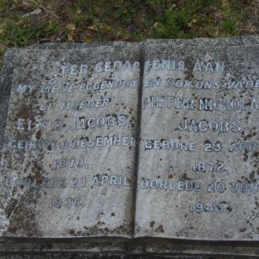 JACOBS Pieter Nickolas 1872-1943 &amp; Elsie 1870-1936