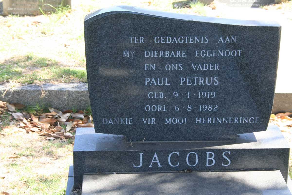 JACOBS Paul Petrus 1919-1982