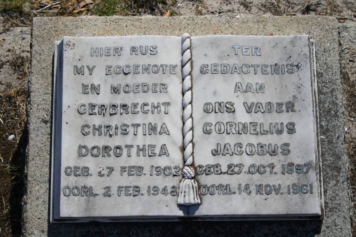 KALLIS Cornelius Jacobus 1897-1961 & Gerbrecht Christina Dorothea 1902-1948