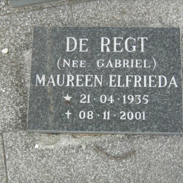 REGT Maureen Elfrieda, de nee GABRIEL 1935-2001