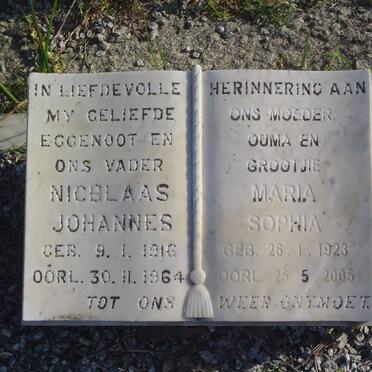 ? Nicolaas Johannes 1916-1964 &amp; Maria Sophia 1923-2005