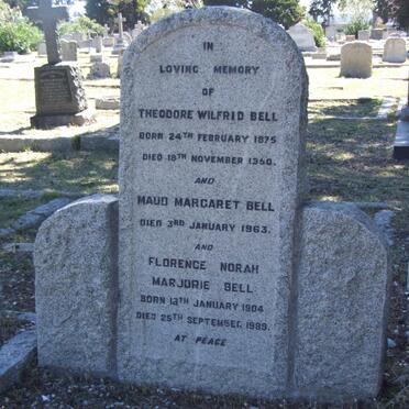 BELL Theodore Wilfrid 1875-1950 &amp; Maud Margaret -1963 :: BELL Florence Norah Marjorie 1904-1989