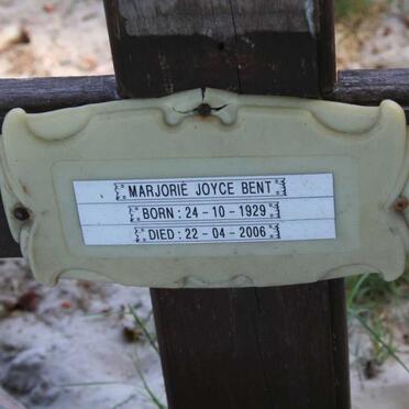 BENT Marjorie Joyce 1929-2006