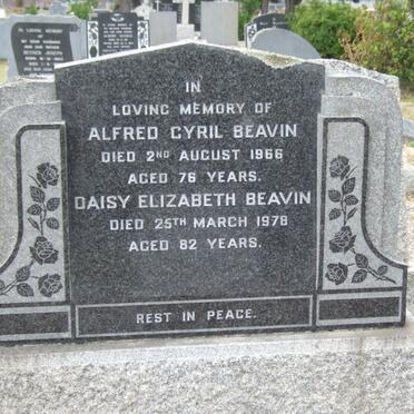 BEAVIN Alfred Cyril -1966 :: BEAVIN Daisy Elizabeth -1972
