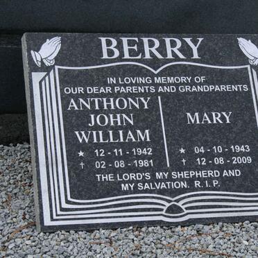 BERRY Anthony John William 1942-1981 &amp; Mary 1943-2009