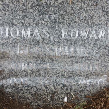 BENSIMON Thomas Edward 1913-1980