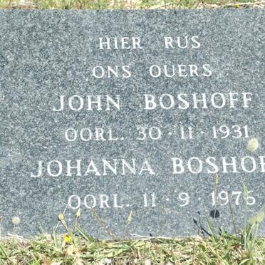 BOSHOFF John -1931 &amp; Johanna -1975