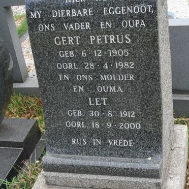 BOTES Gert Petrus 1905-1982 &amp; Let 1912-2000