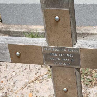 BOTHA Olga Winifred 1953-2003