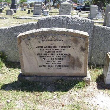 BREMNER John Anderson 1874-1936 &amp; Alice COCKBURN 1881-1963 :: BREMNER William 190?-1954 :: BREMNER John 1908-1965