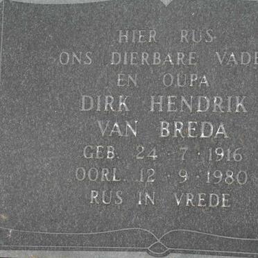 BREDA Dirk Hendrik, van 1916-1980