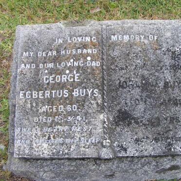 BUYS George Egbertus -1941 &amp; Johanna -1965