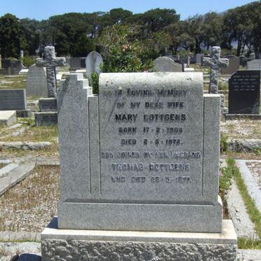 COTTGENS Thomas -1977 &amp; Mary 1905-1974