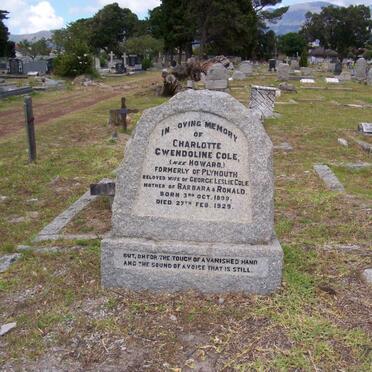 COLE Charlotte Gwendoline nee HOWARD 1899-1929